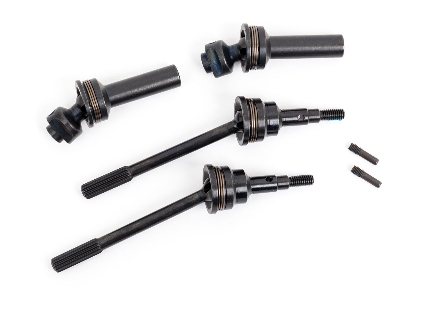 9051R Driveshafts, front, extreme heavy duty, steel-spline constant-velocity with 6mm stub axles (complete assembly) (2) (for use with #9080 upgrade kit)