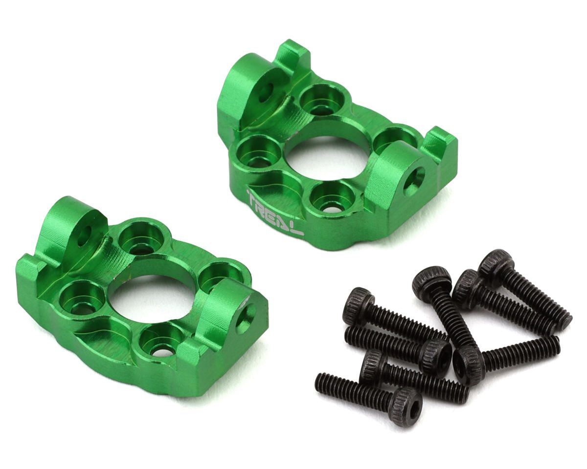 X0042ZKP55 Treal Hobby Losi Mini LMT Aluminum Front C Hub Spindle Carriers (Green) (2) (0 Degree)