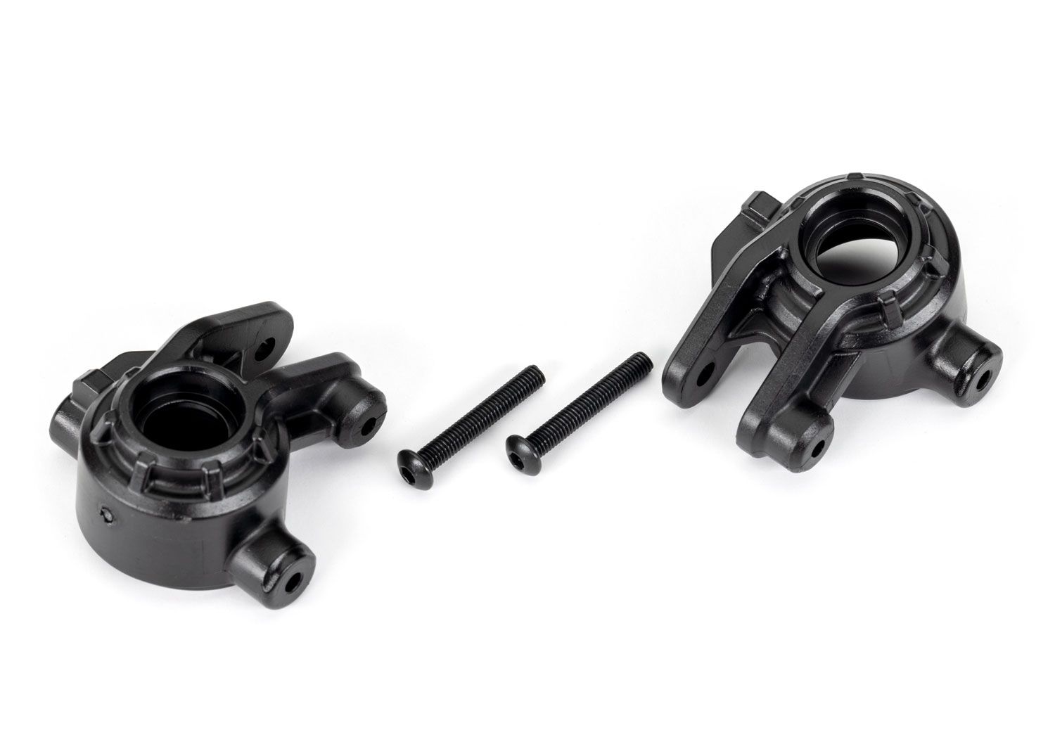 9037 Steering blocks, extreme heavy duty, black (left &amp; right)/ 3x20mm BCS (2) (for use with #9080 upgrade kit)