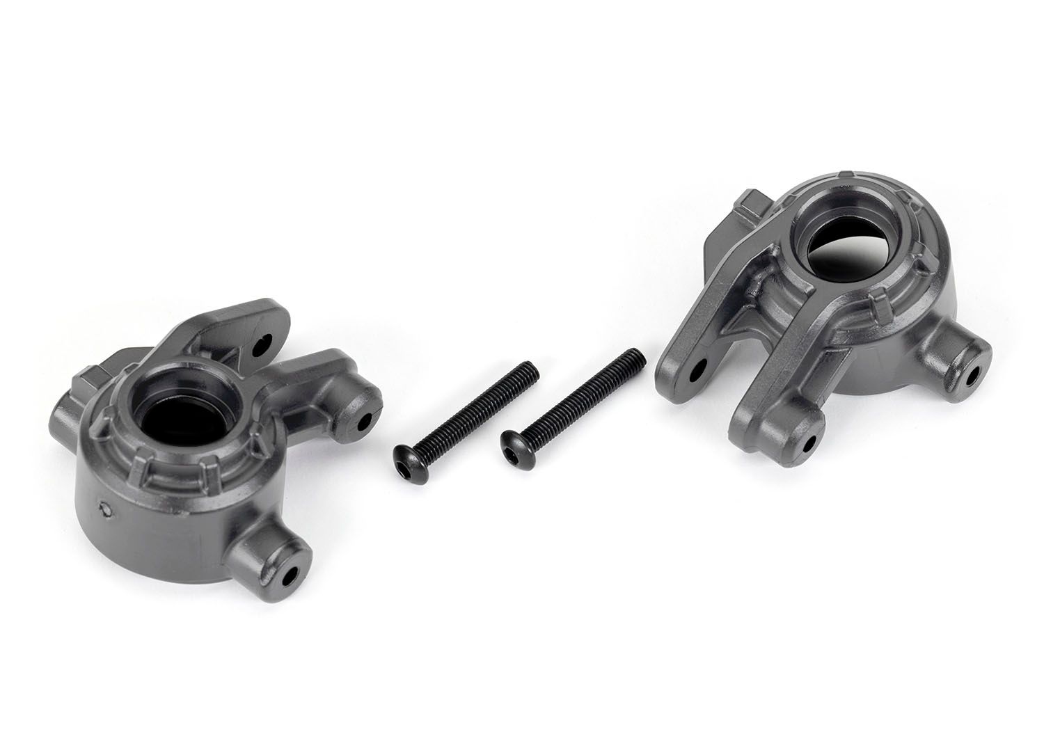 9037-GRAY Steering blocks, extreme heavy duty, gray (left &amp; right)/ 3x20mm BCS (2) (for use with #9080 upgrade kit)