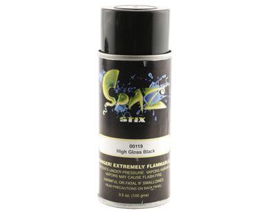 Spaz Stix High Gloss Black / Backer Paint Spray Paint (3.5 oz)