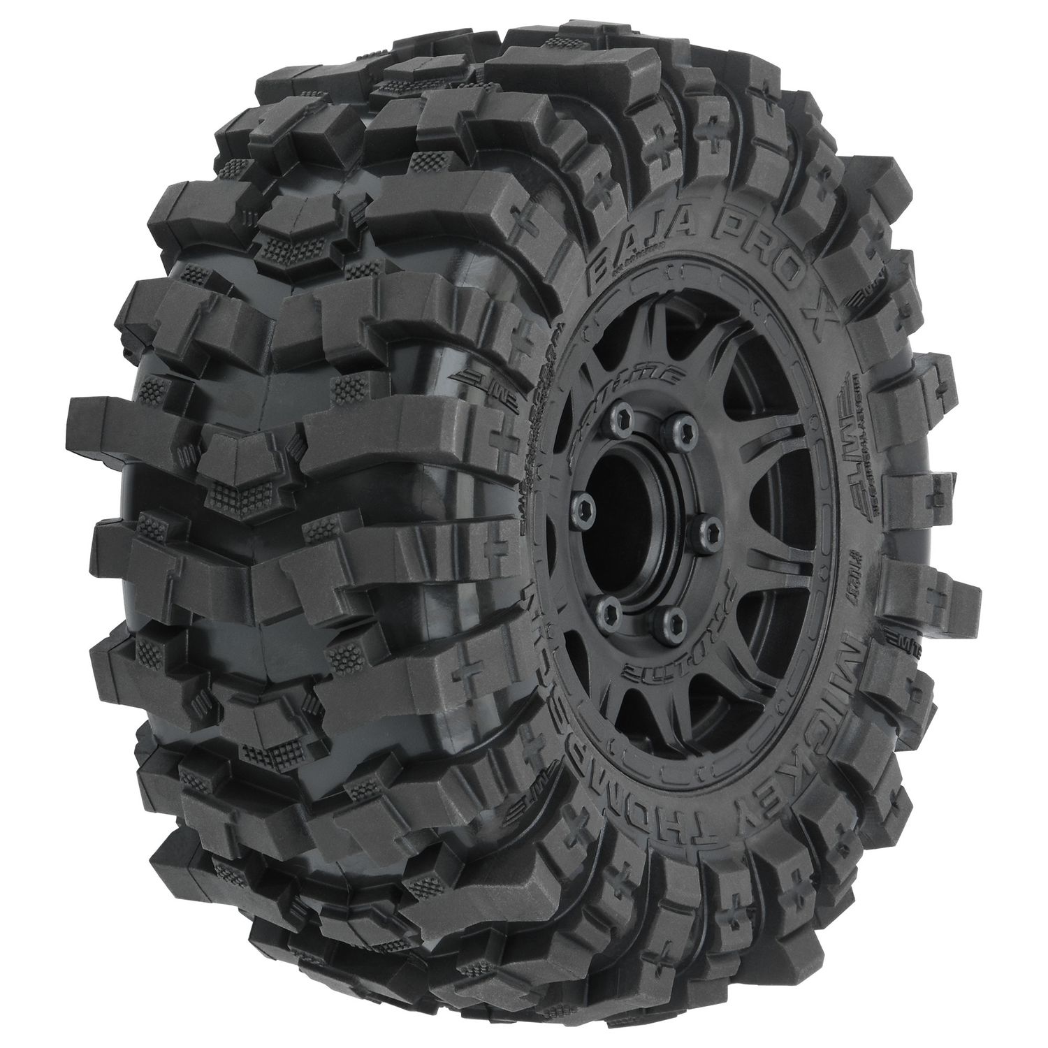 PRO1023710 Mickey Thompson Baja Pro X 2.8" Tires Mounted on Raid Black 6x30 Removable Hex (12mm &amp; 14mm)