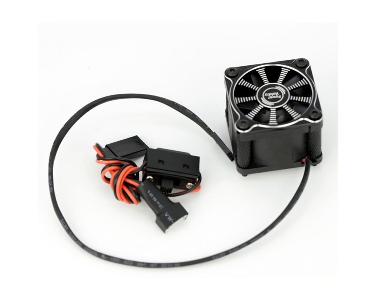PHF118-Black	 Powerhobby Twister 1/10 1/8 Motor Aluminum High Speed Cooling Fan - Black