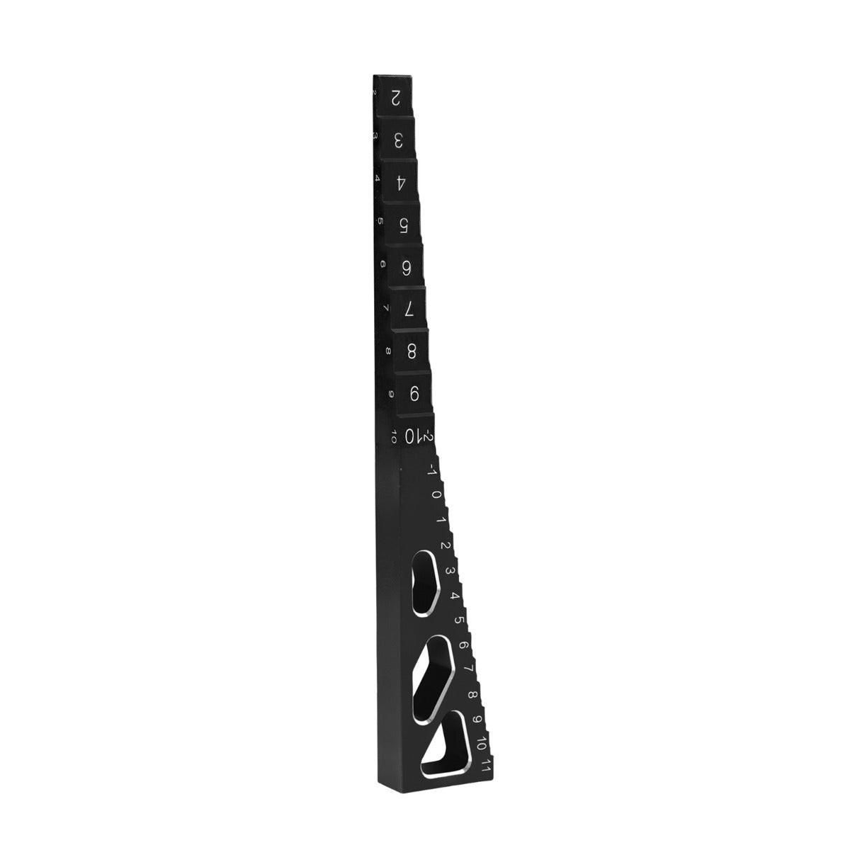 PHBPHT036Black POWERHOBBY ALUMINUM CHASSIS RIDE HEIGHT GAUGE BLACK