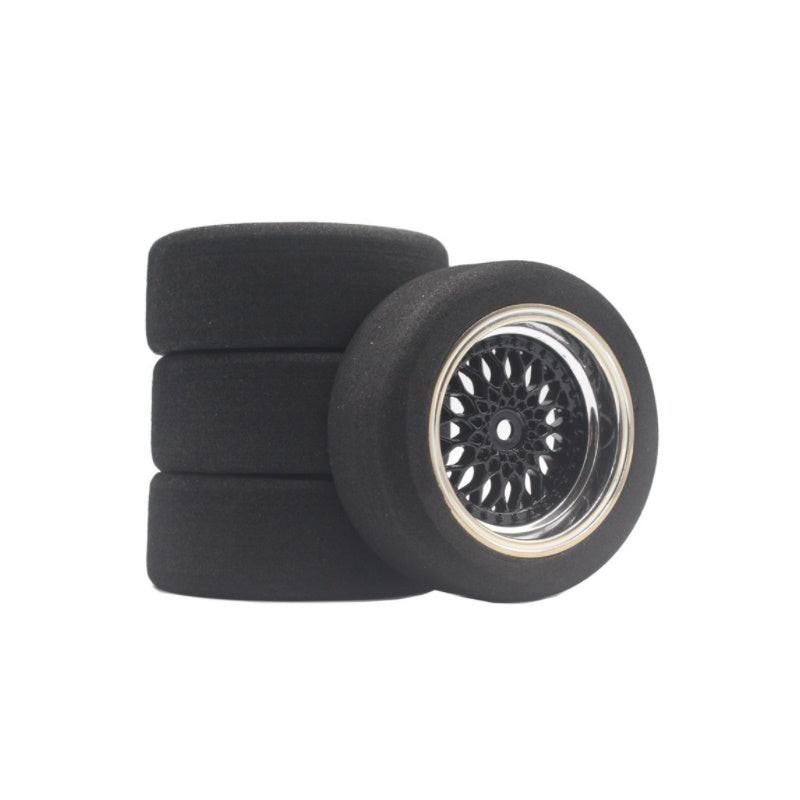 PHB6514 POWERHOBBY MOUNTED FOAM TIRES / WHEELS (4) 1/10 TOURING CAR 9MM OFFSET