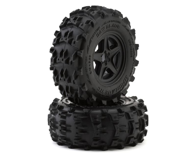 UPG-10003 UpGrade RC Saw Blade 2.8" Pre-Mounted Off-Road Tires w/5-Star Wheels (2) (17mm/14mm/12mm Hex)