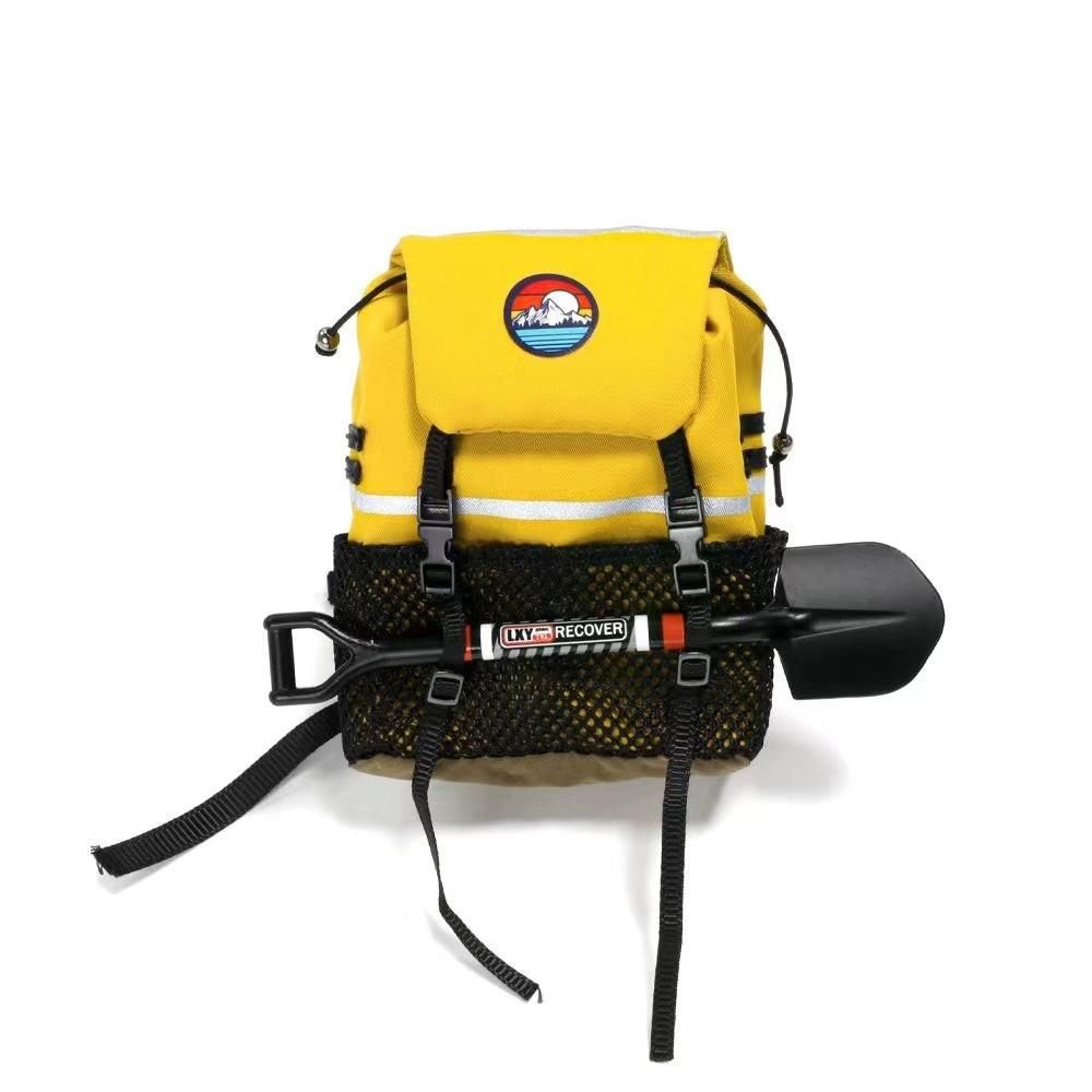 PHB6544Yellow POWERHOBBY BAG W METAL SHOVEL DECORATION 1/10 ROCK CRAWLER ACCESSORIES YELLOW
