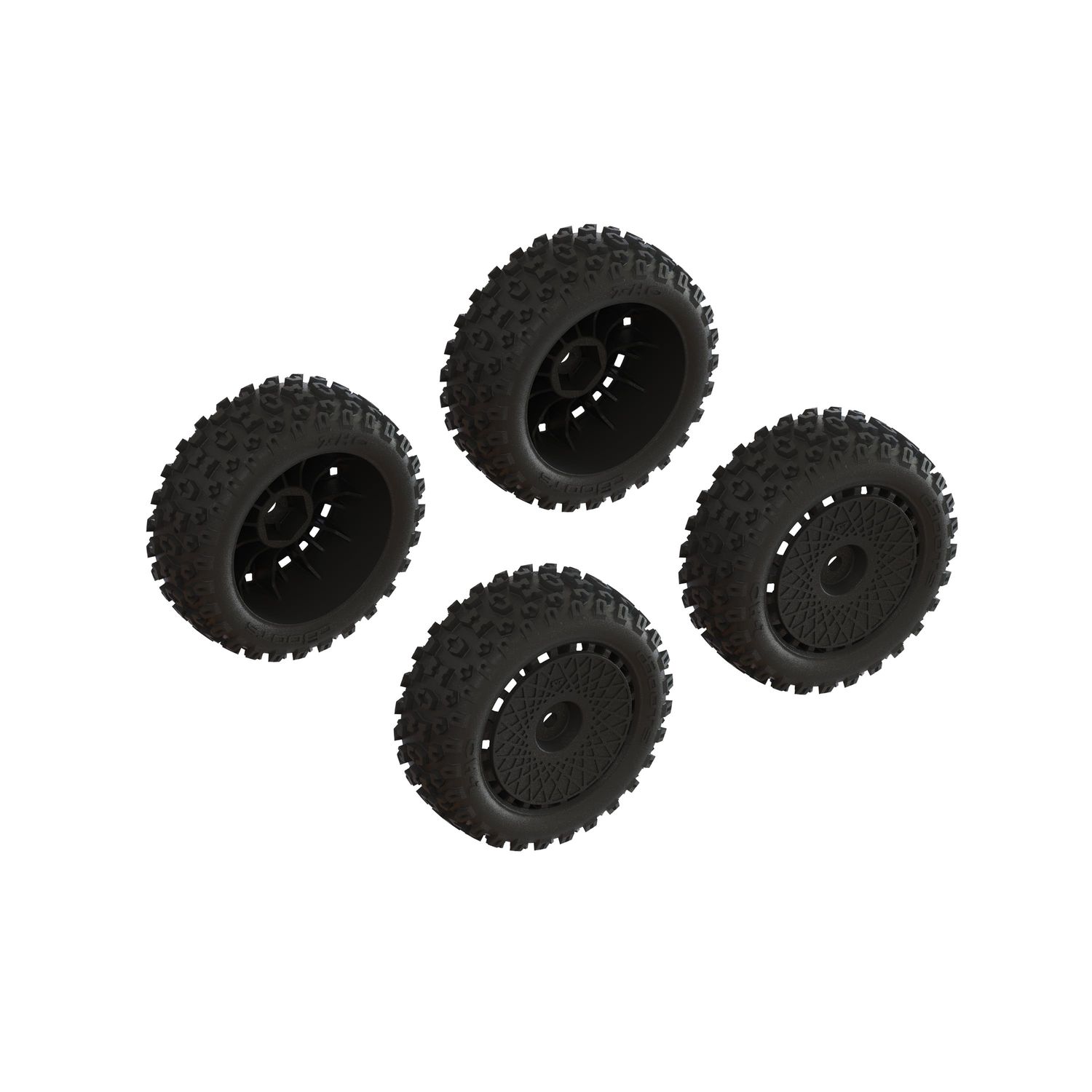 ARRMA dBoots '2-HO' Tire Set Glued (Black) (2 Pairs)
