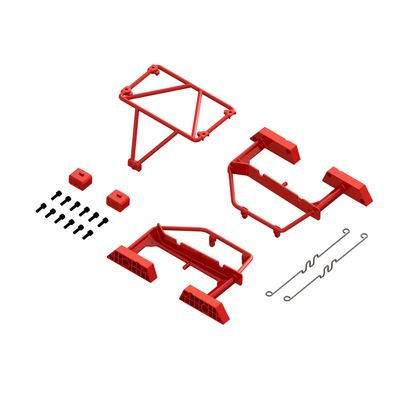 ARA320820 Desert Truck Body Roll Cage Set (Red) - GROM ARRMA Desert Truck Body Roll Cage Set, Red: GROM