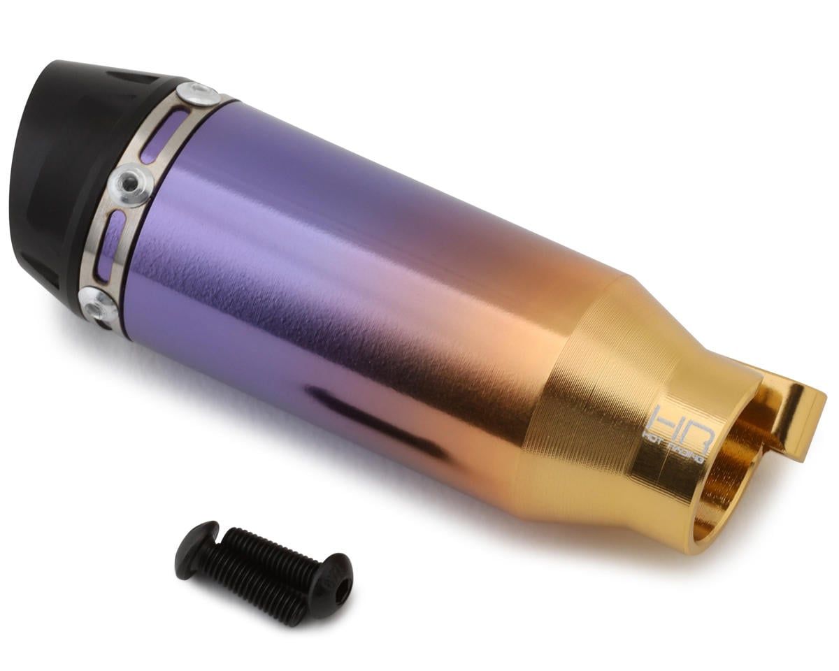 LPC300P14 Hot Racing Losi Promoto-MX 1/4 Aluminum "Titanium Look" RCT Pipe (Burnt Tip)