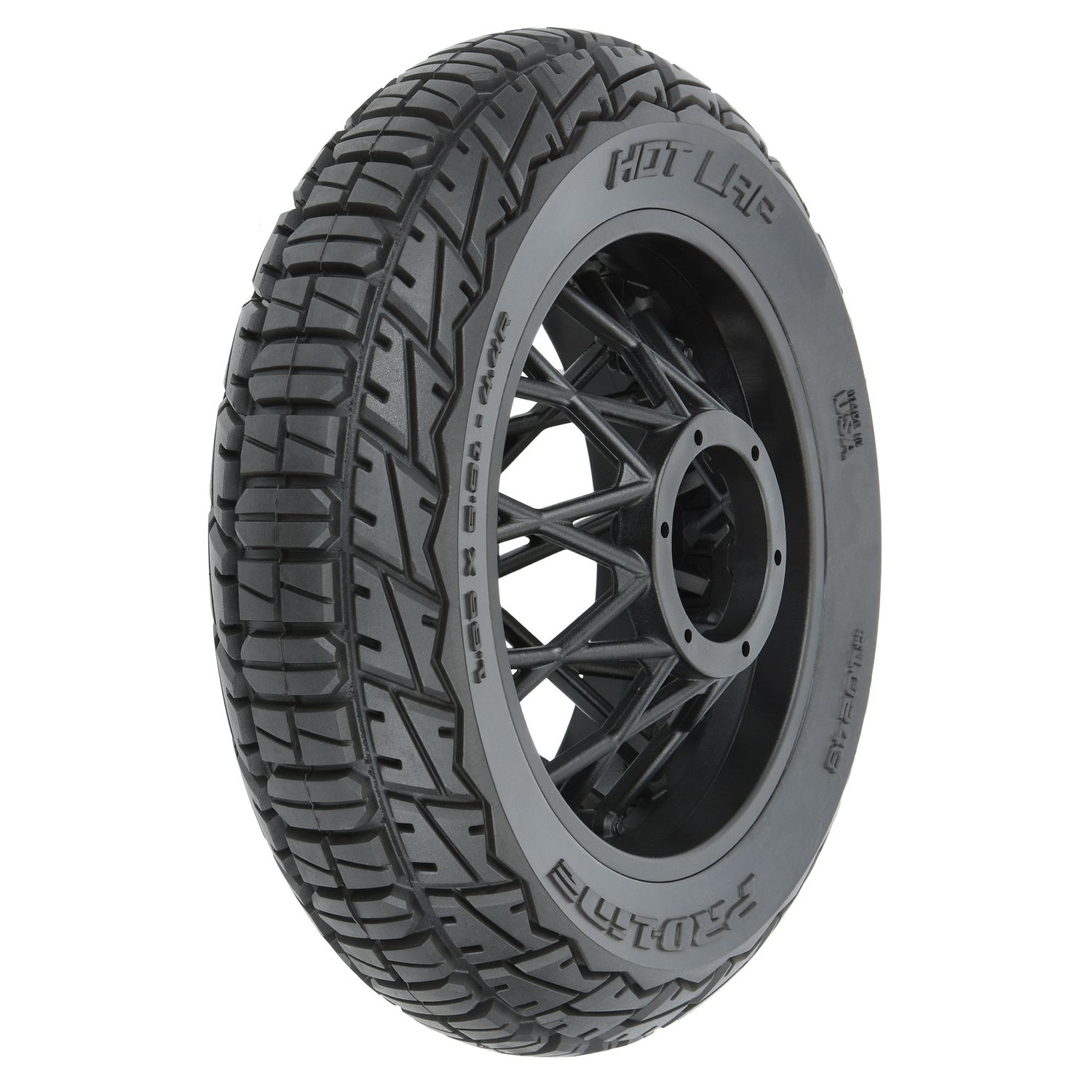 Losi Pro-Line Racing 1/4 Hot Lap MX S3 Rear Tire MTD Black Supermoto Wheel: Promoto-MX/SM