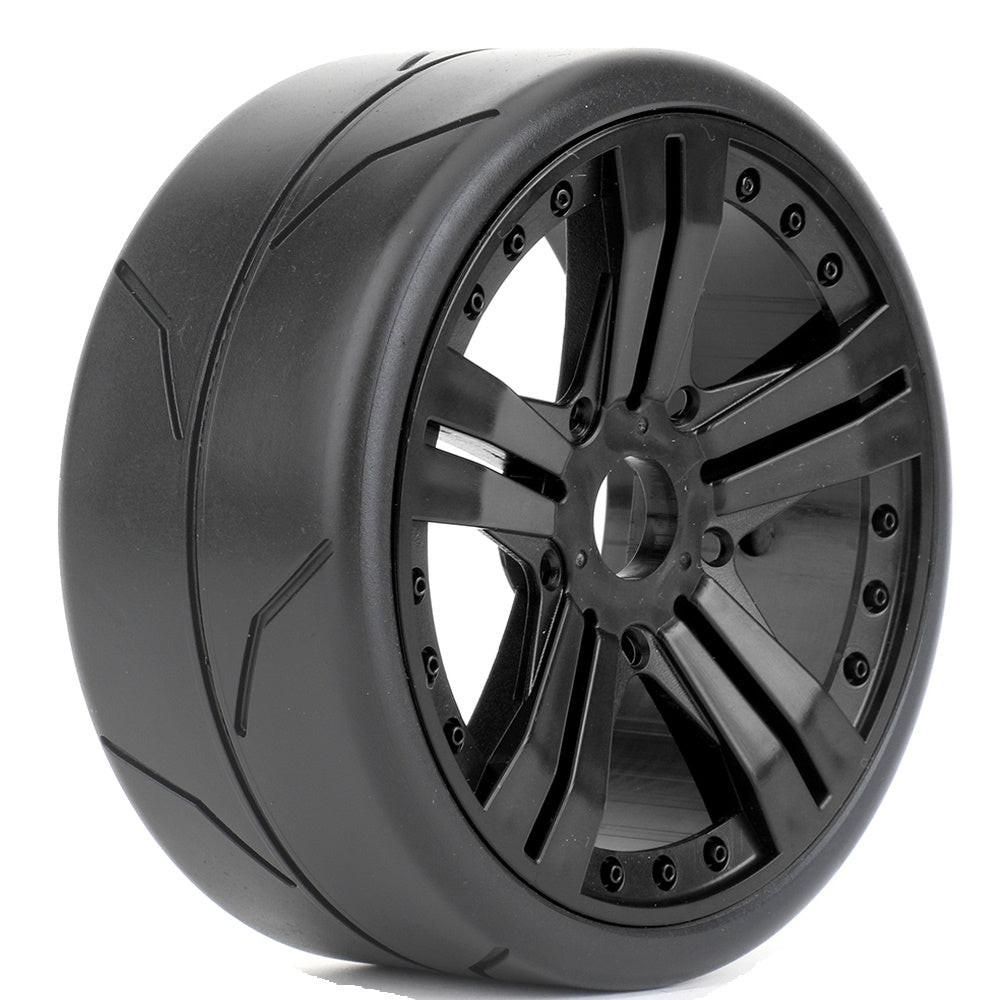 PHB1105CBUSGB Powerhobby 1/8 GT Quicker Belted Mounted Tires 17mm - Ultra  Soft Compound