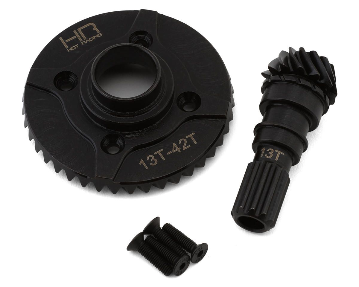 SXMX9423TF Hot Racing Steel Helical Differential Ring &amp; Pinion Gear for Traxxas X-Max/XRT (Front) (42T/13T)