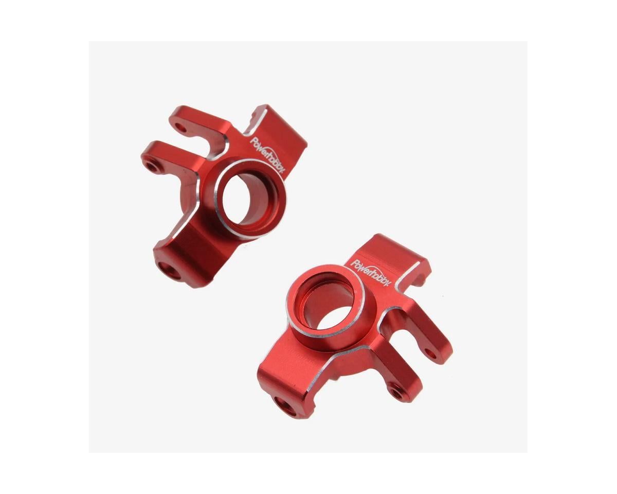 phb6568red Powerhobby Aluminum Front Steering Knuckles for Arrma Granite / Mojave GROM.