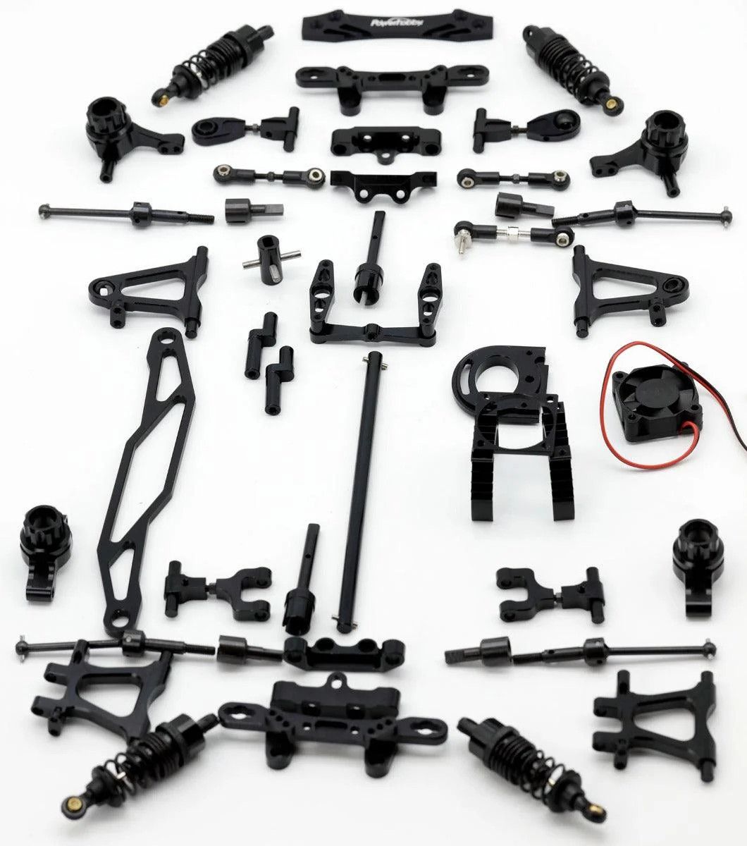 PHTT0201-Black Powerhobby Tamiya TT-02 Aluminum Upgrade Kit TT02 -Black