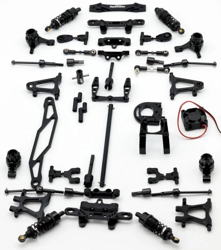 PHTT0201-Black Powerhobby Tamiya TT-02 Aluminum Upgrade Kit TT02 -Black