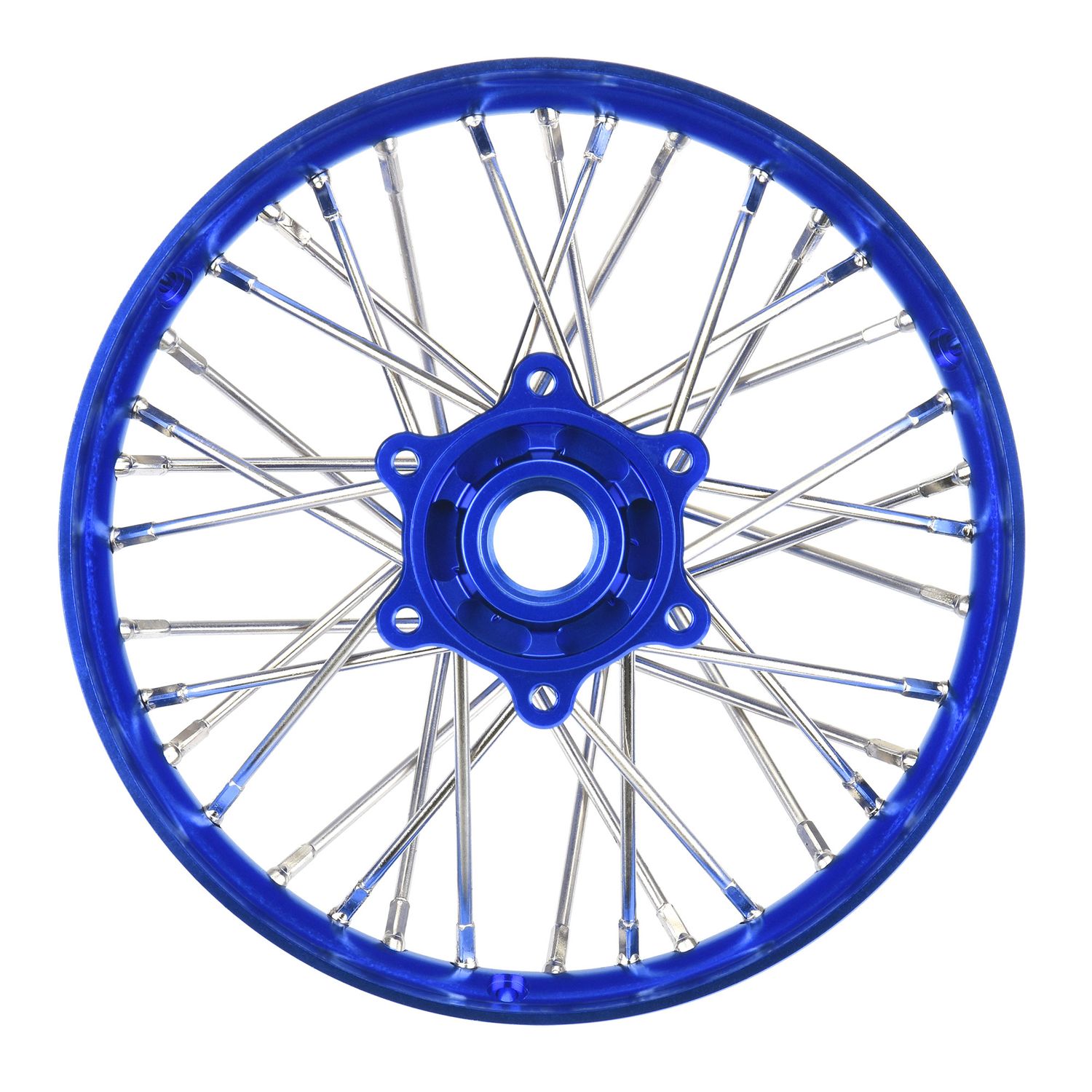 PRO283700T1 1/4 Pro-Spec Aluminum V2 Bead Rear Wheel, Assembled, Blue: Promoto-MX