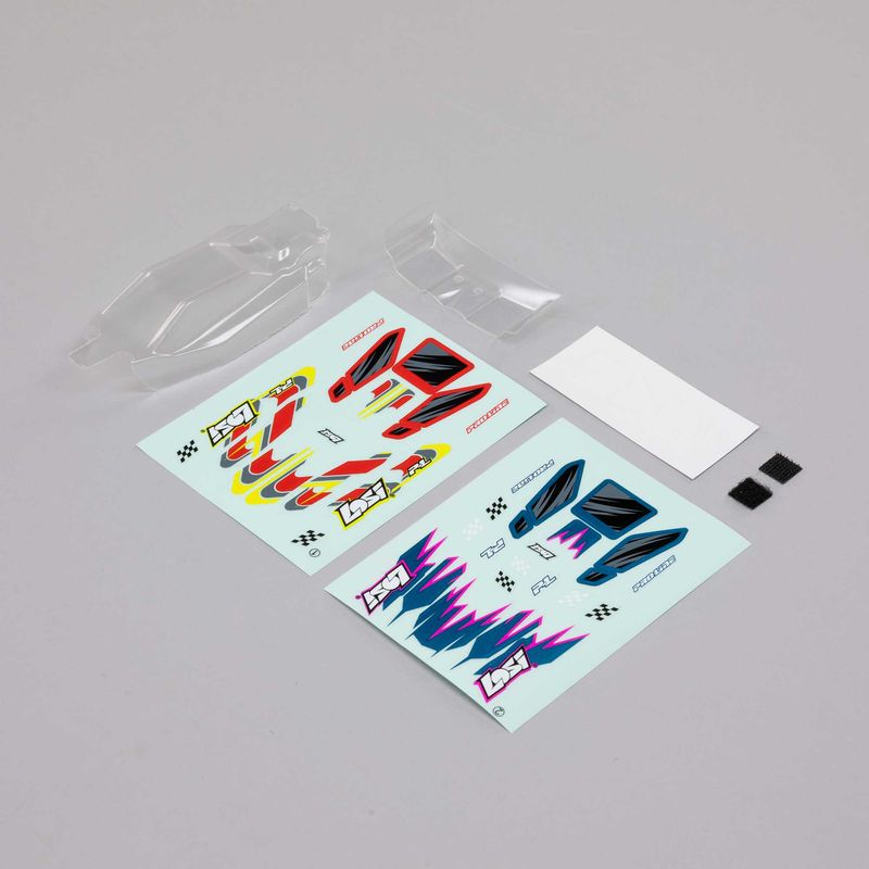 Losi Body &amp; Wing, Clear: Micro-B