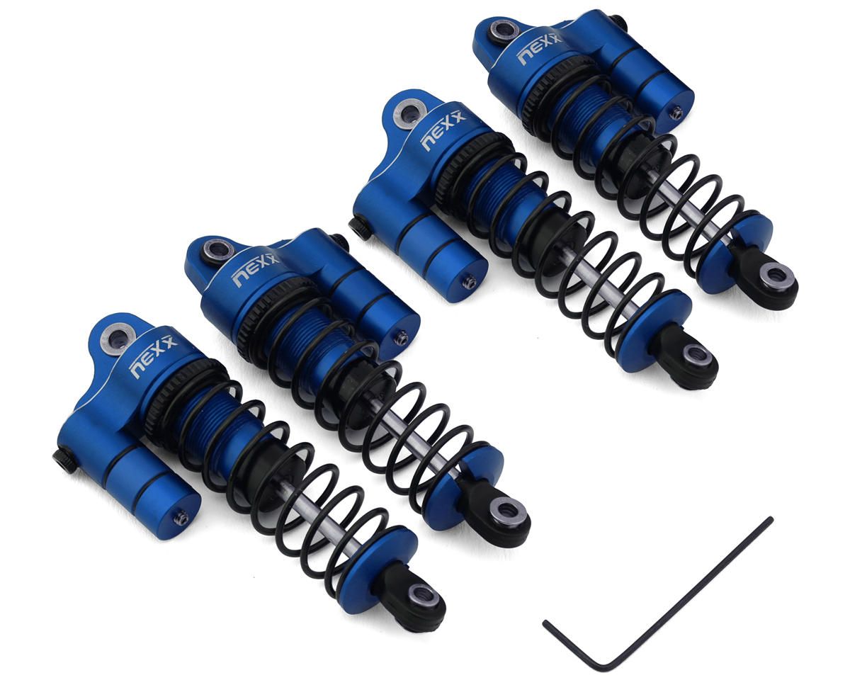 NX-419-BL NEXX Racing Arrma Grom Reservoir Threaded Aluminum Oil-Filled Shocks (Blue) (4) (58mm)