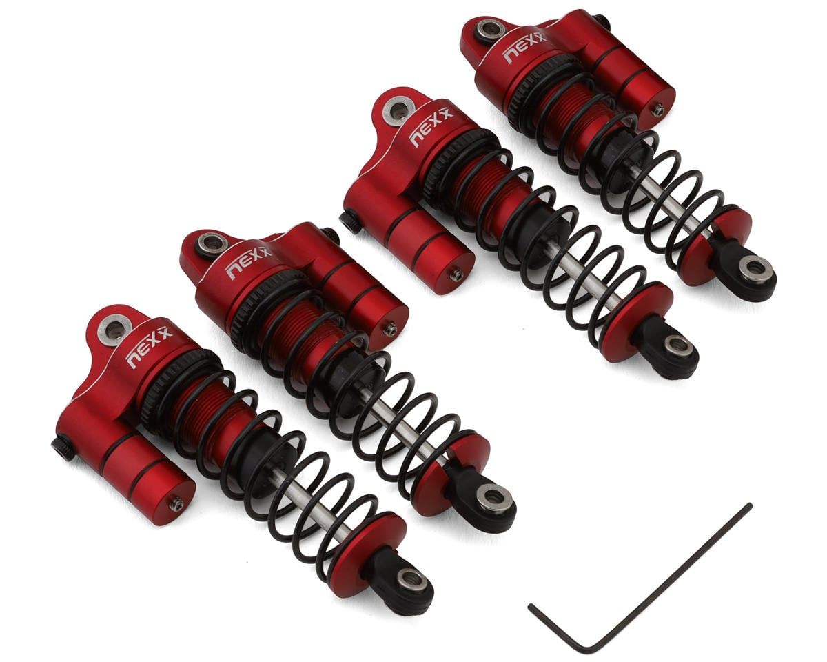 NX-419-R NEXX Racing Arrma Grom Reservoir Threaded Aluminum Oil-Filled Shocks (Red) (4) (58mm)