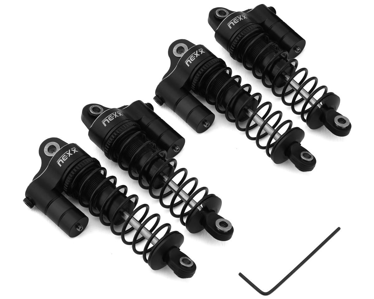 NX-419-B NEXX Racing Arrma Grom Reservoir Threaded Aluminum Oil-Filled Shocks (Black) (4) (58mm)