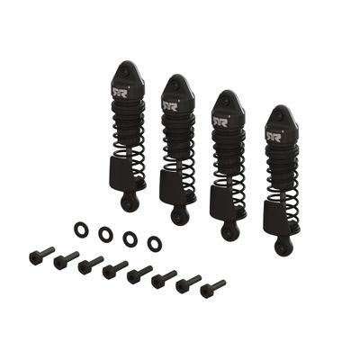 ARRMA Aluminum Shock Set, 58mm Length, 1000 cSt Oil (4), Black: GROM