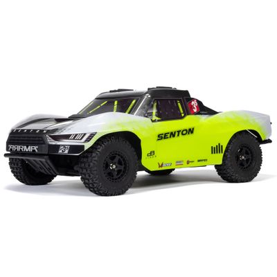 ARA4303V4T1 1/10 SENTON 4X4 223S BLX BRUSHLESS SHORT COURSE TRUCK RTR WITH DSC, YELLOW