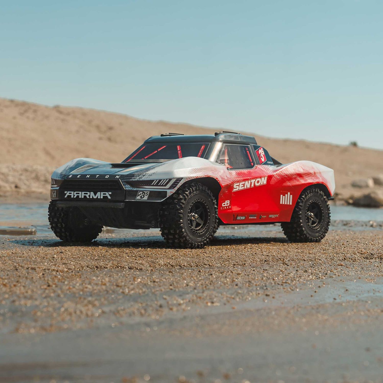 ARA4303V4T2 1/10 SENTON 4X4 223S BLX BRUSHLESS SHORT COURSE TRUCK RTR WITH DSC, RED