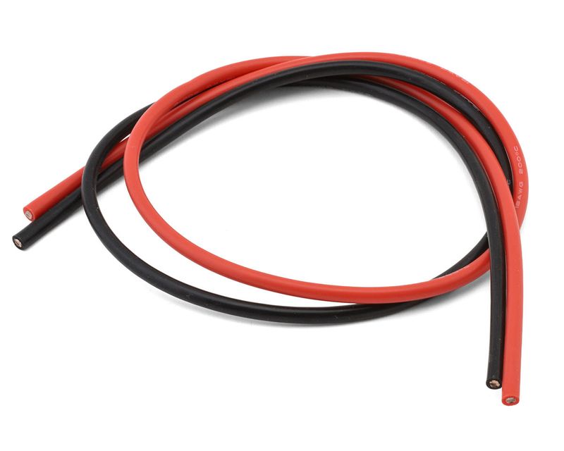 EcoPower Silicone Hookup Wires (Red &amp; Black) (2) (12AWG)