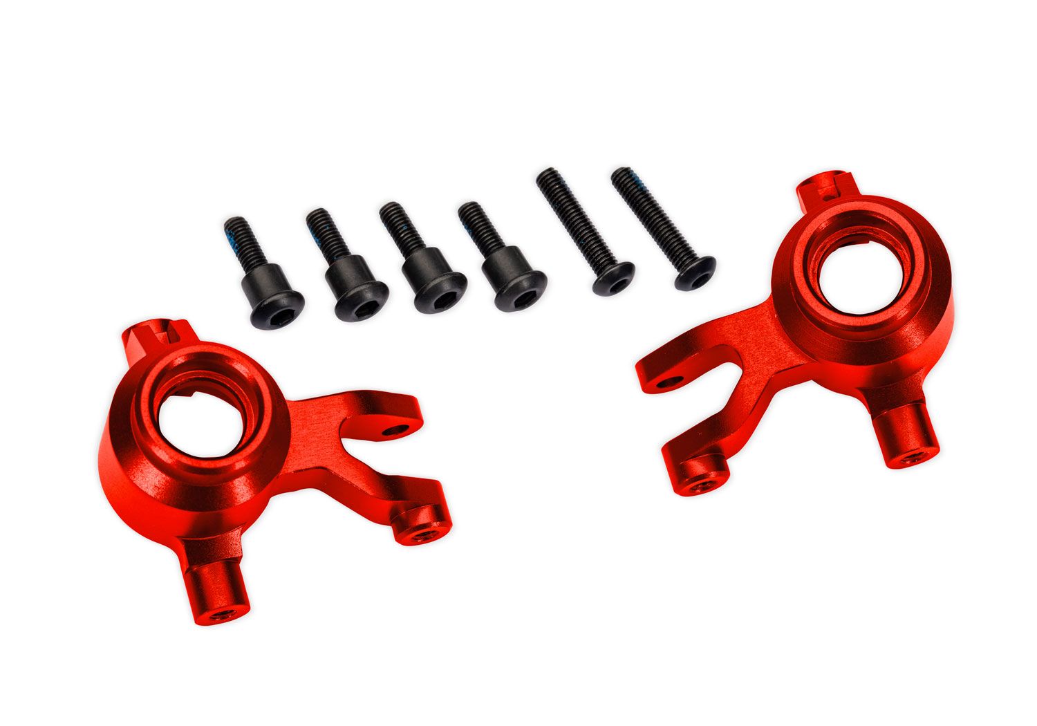 10734-RED STEERING BLOCKS L&amp;R ALUM RED