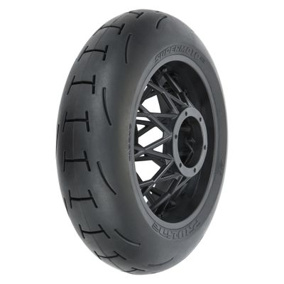PRO1024510  Supermoto V2 S3 Rear Tire Mounted on Black Supermoto Wheel for Promoto-MX/SM