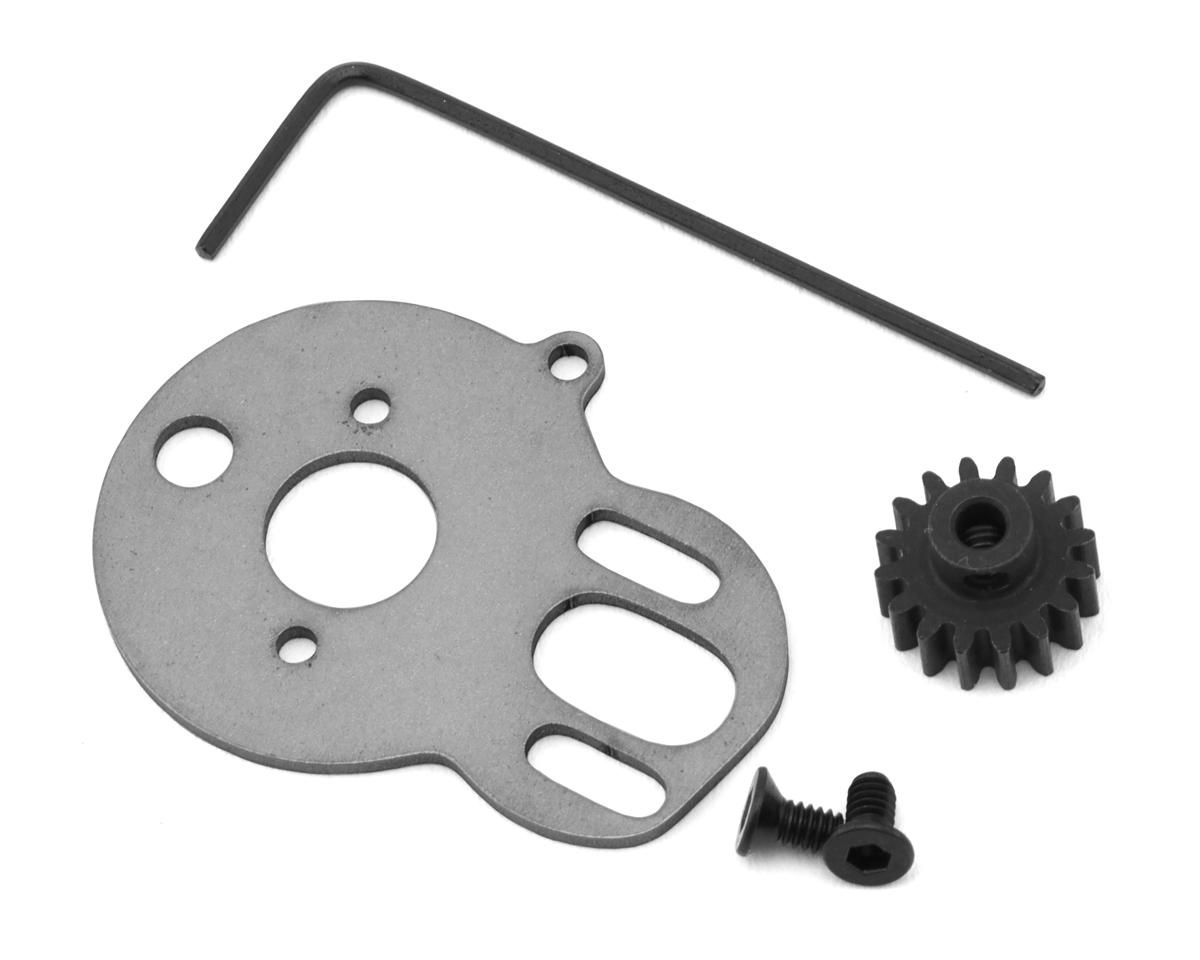FUR-2621 Furitek Micro-B CNC Steel 16T Pinion Gear &amp; Motor Mount