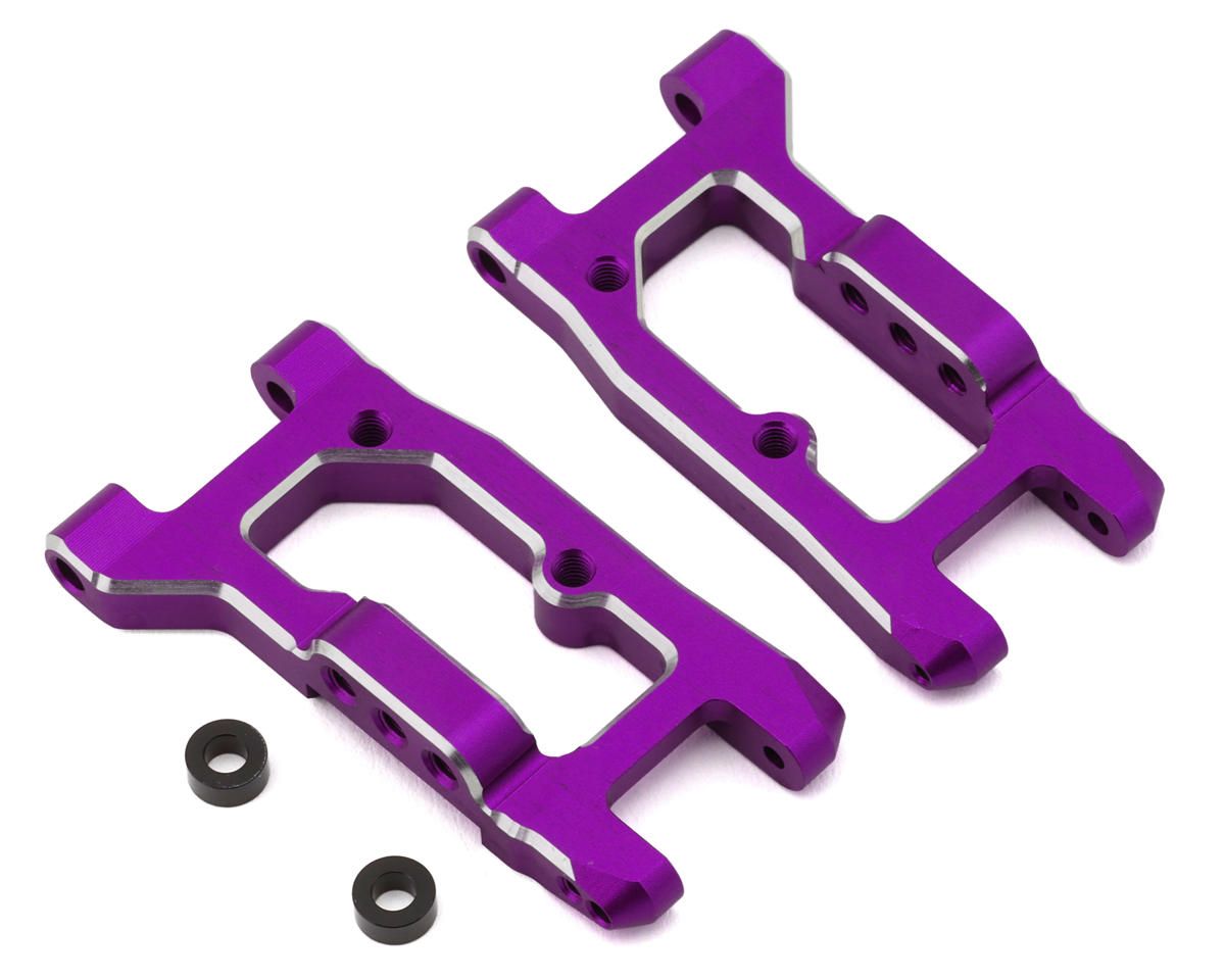 Y2-P08RAW Yokomo RD2.0/SD2.0 Aluminum Short Rear Weight H Suspension Arms (Purple) (2)