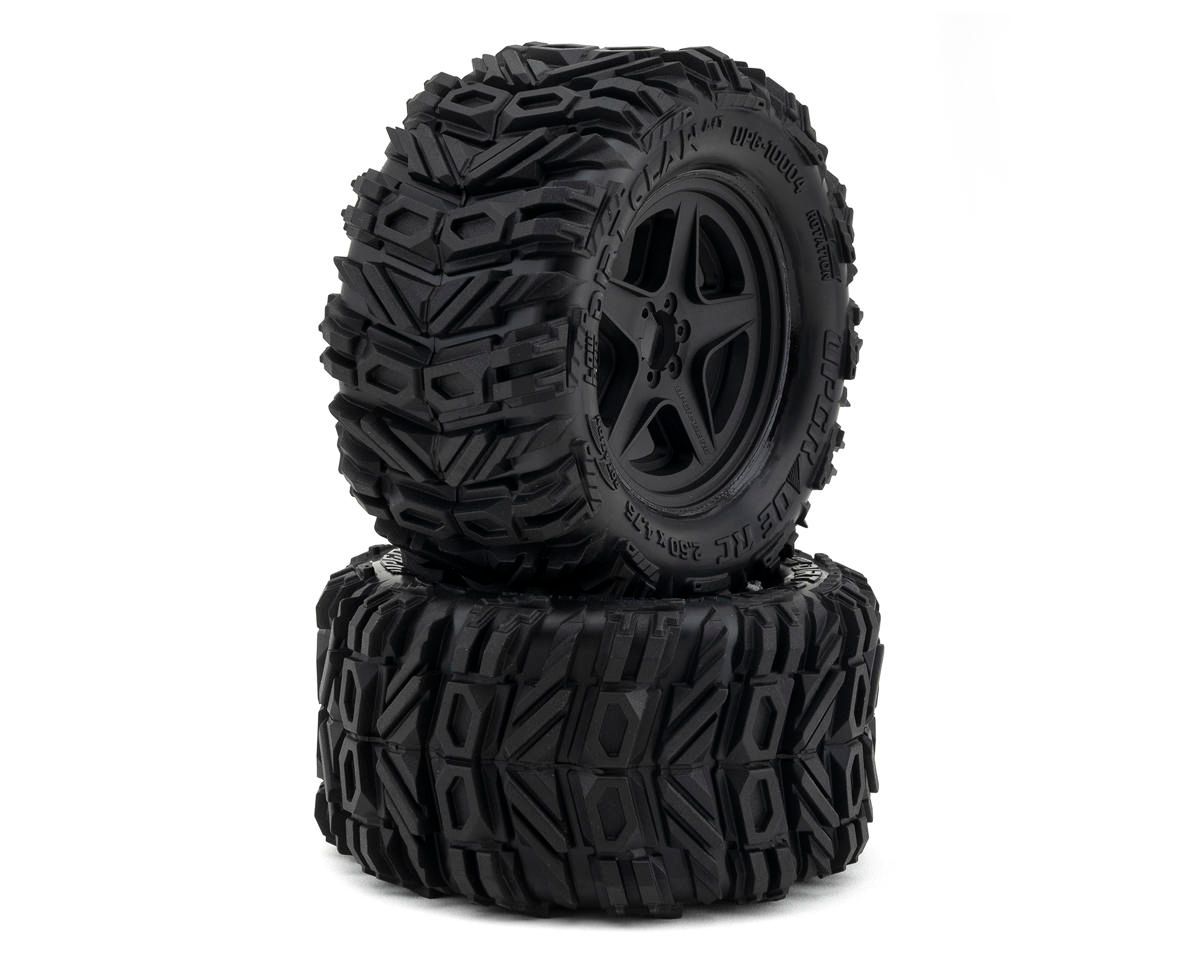 UPG-10004 Low-Pro BELTED Dirt Claw 2.8" Pre-Mounted All-Terrain Tires w/5-Star Wheels (2) (17mm/14mm/12mm Hex)
