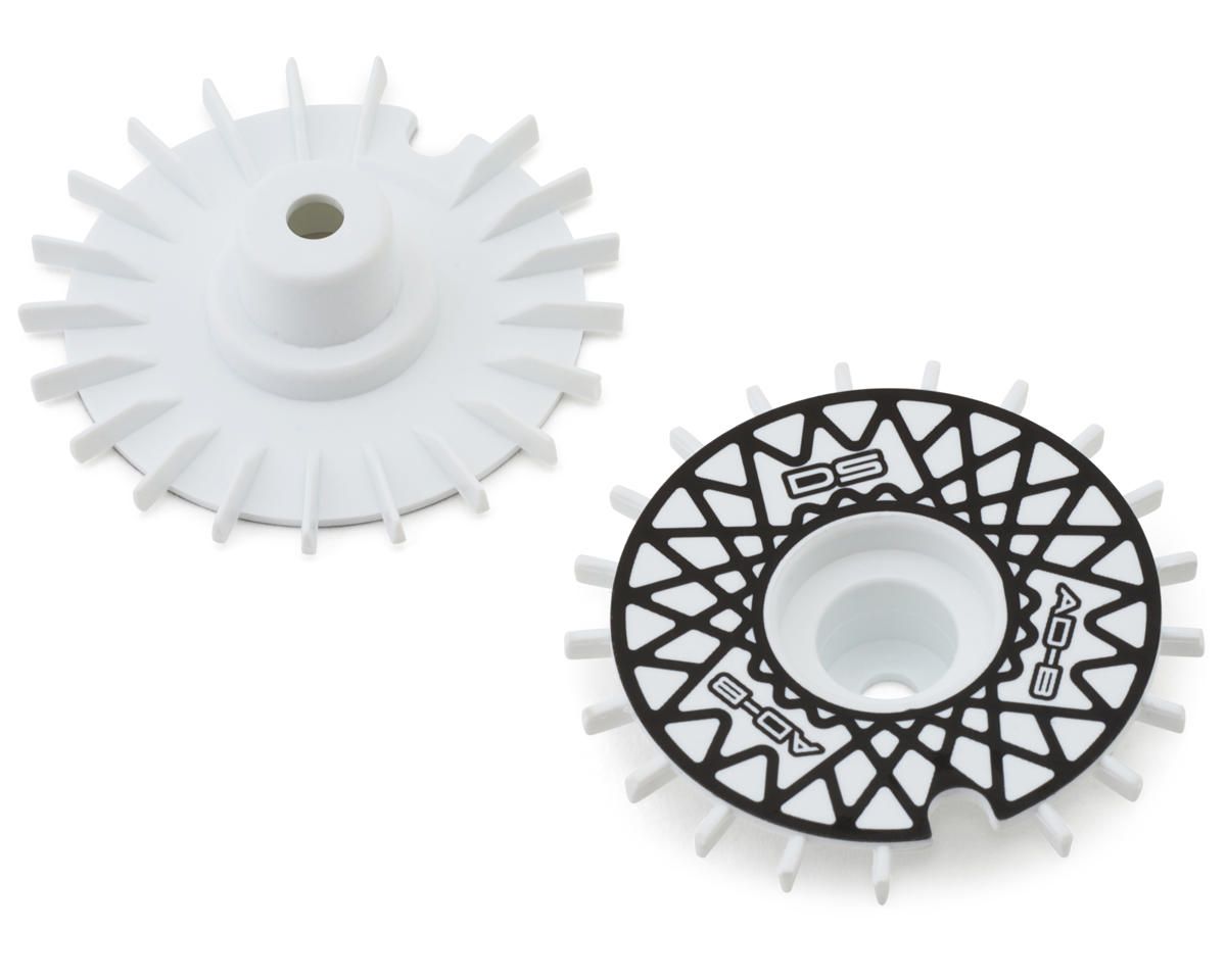 DSC-AD-BW-BME DS Racing Flat Aero Drift Wheel Covers (White/Black Mesh) (2) (Drift Element Wheels)
