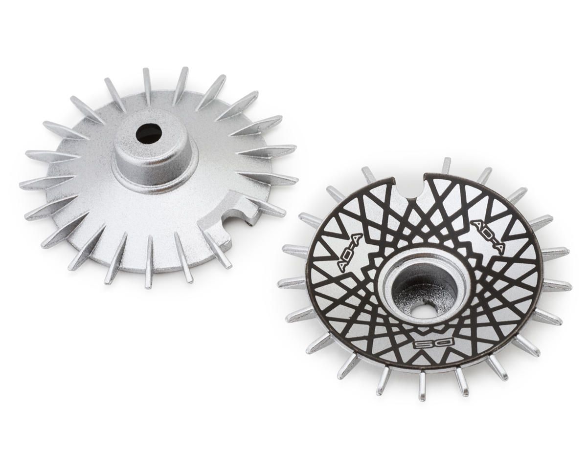 DSC-AD-AS-BME DS Racing Sloped Aero Drift Wheel Covers (Silver/Black Mesh) (2) (Drift Element Wheels)