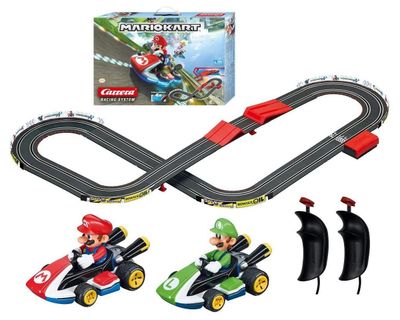 Carrera GO!!! Nintendo Mario Kart Electric 1/43 Slot Car Racing Track Set w/Mario &amp; Luigi