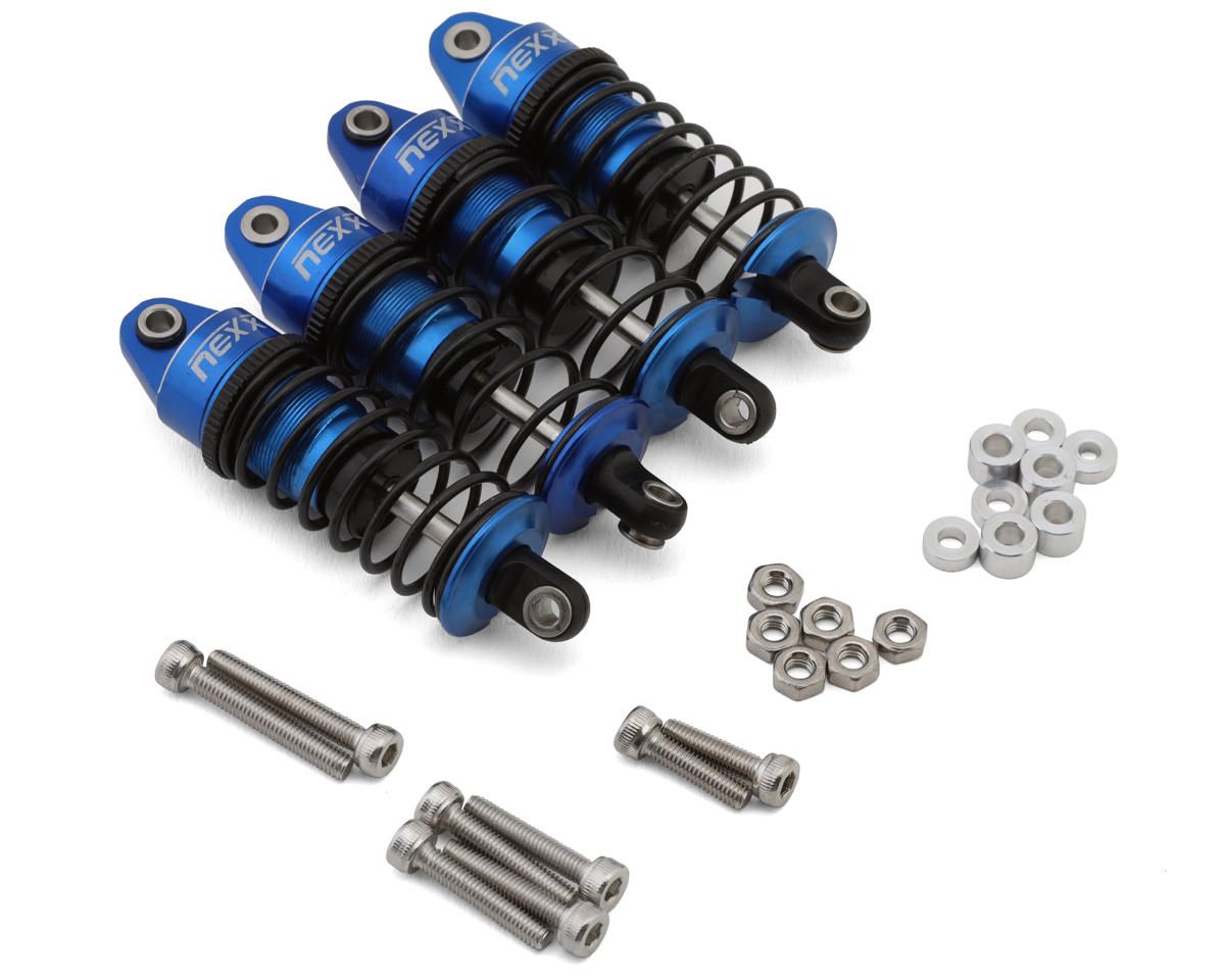NX-467-BL NEXX Racing MST RMX 2.5 56mm Aluminum Oil-Filled Threaded Shocks (Blue) (4)