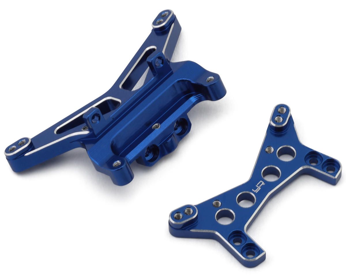 YEA-LSMB-004DB Yeah Racing Losi® Micro-B Front &amp; Rear Aluminum Shock Tower Set (Blue)