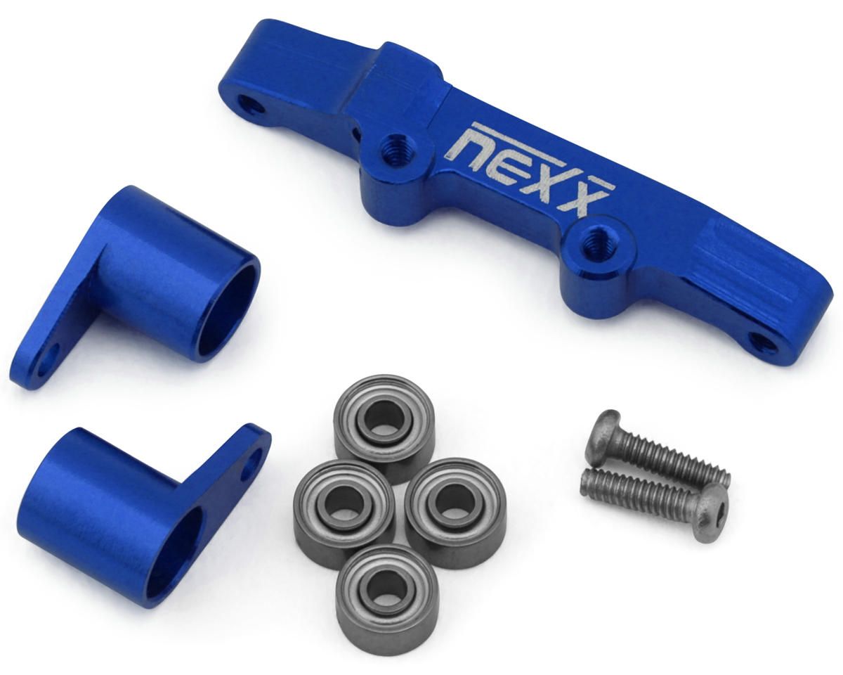 NX-493-BL NEXX Racing Losi® Micro-B Aluminum Steering Rack Set (Blue)