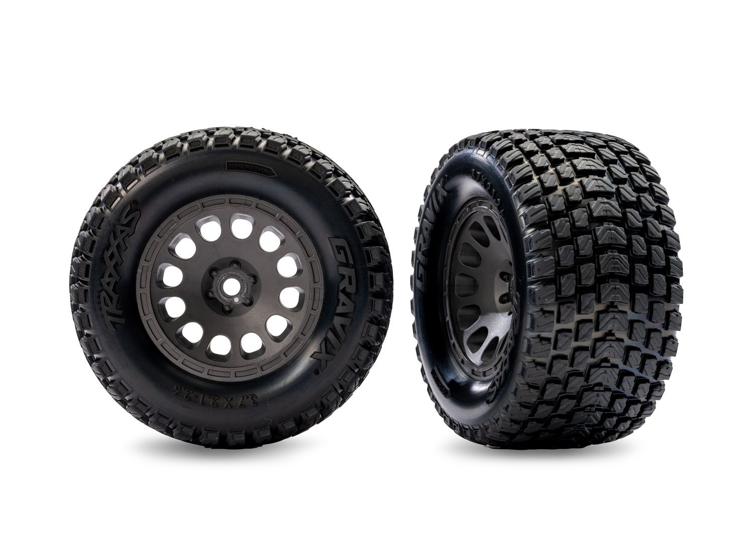 10772-GRAY Gray Front Mini XRT Wheels w/ Gravix Tires (2)