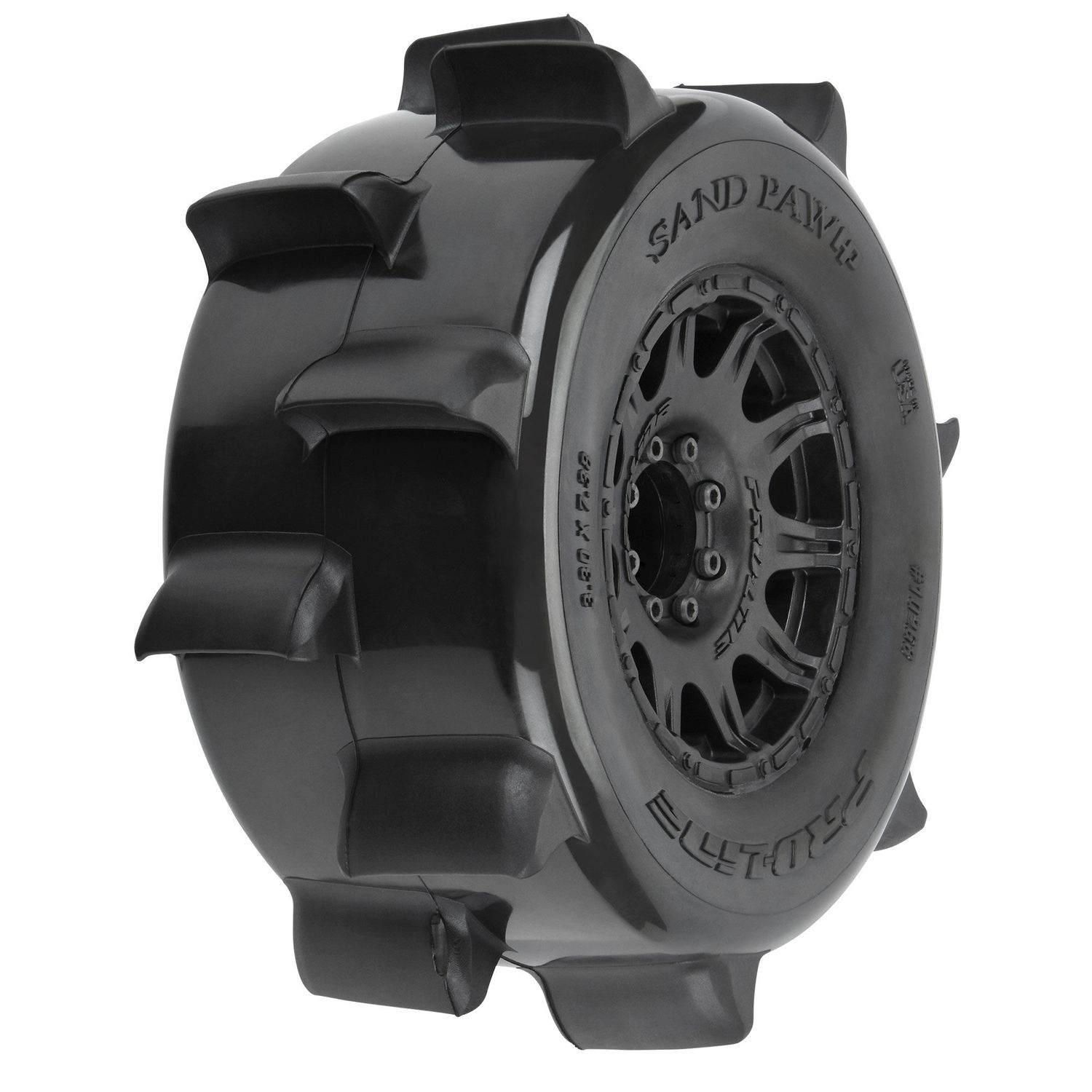 PRO1026810 Sand Paw HP BELTED F/R 3.8" MT Tires MTD 17mm Black Raid (2)
