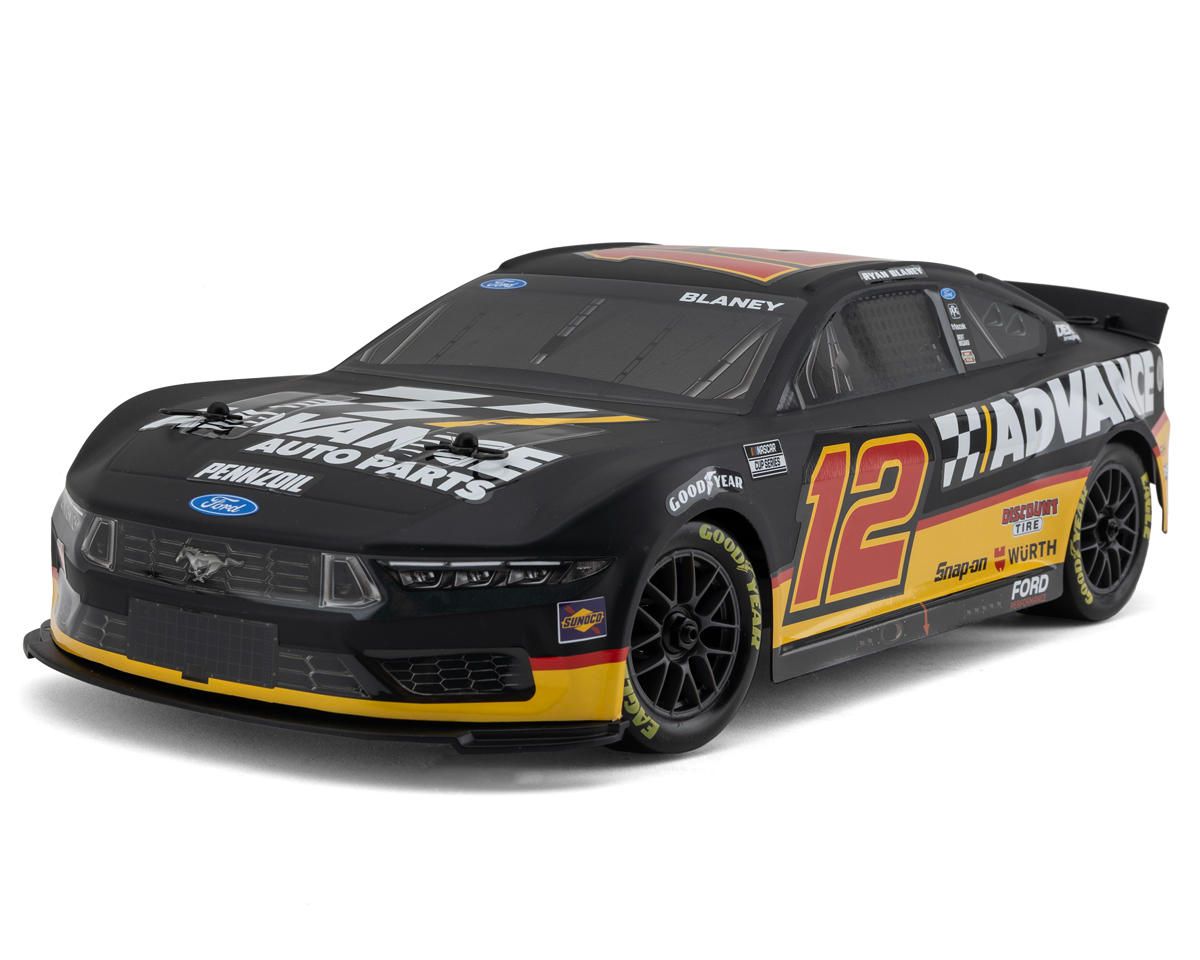Losi 1/12 NASCAR RC Racecar Ryan Blaney No. 12 Advance Auto 2025 Ford Mustang 2S AWD RTR Brushed On…