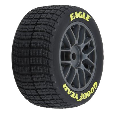 PRO1030310 Goodyear Eagle Dirt Tire F/R MTD Grey for Losi NASCAR Racecar (4)