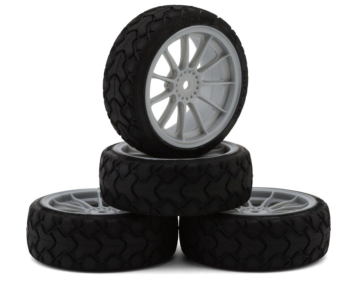 ZR-144TPM2 Yokomo Type Y Radial Pre-Mounted On-Road Tires (Grey) (4)
