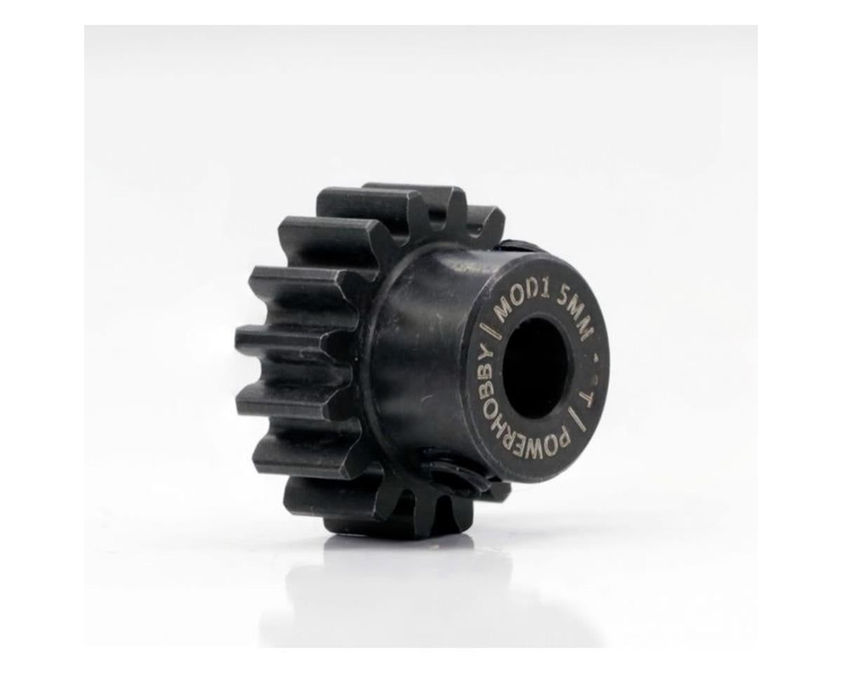 PH15TM5 Powerhobby Hardened Steel 15T Mod1 5mm Pinion Gear Mod 1 Speed Run / Drag Racing