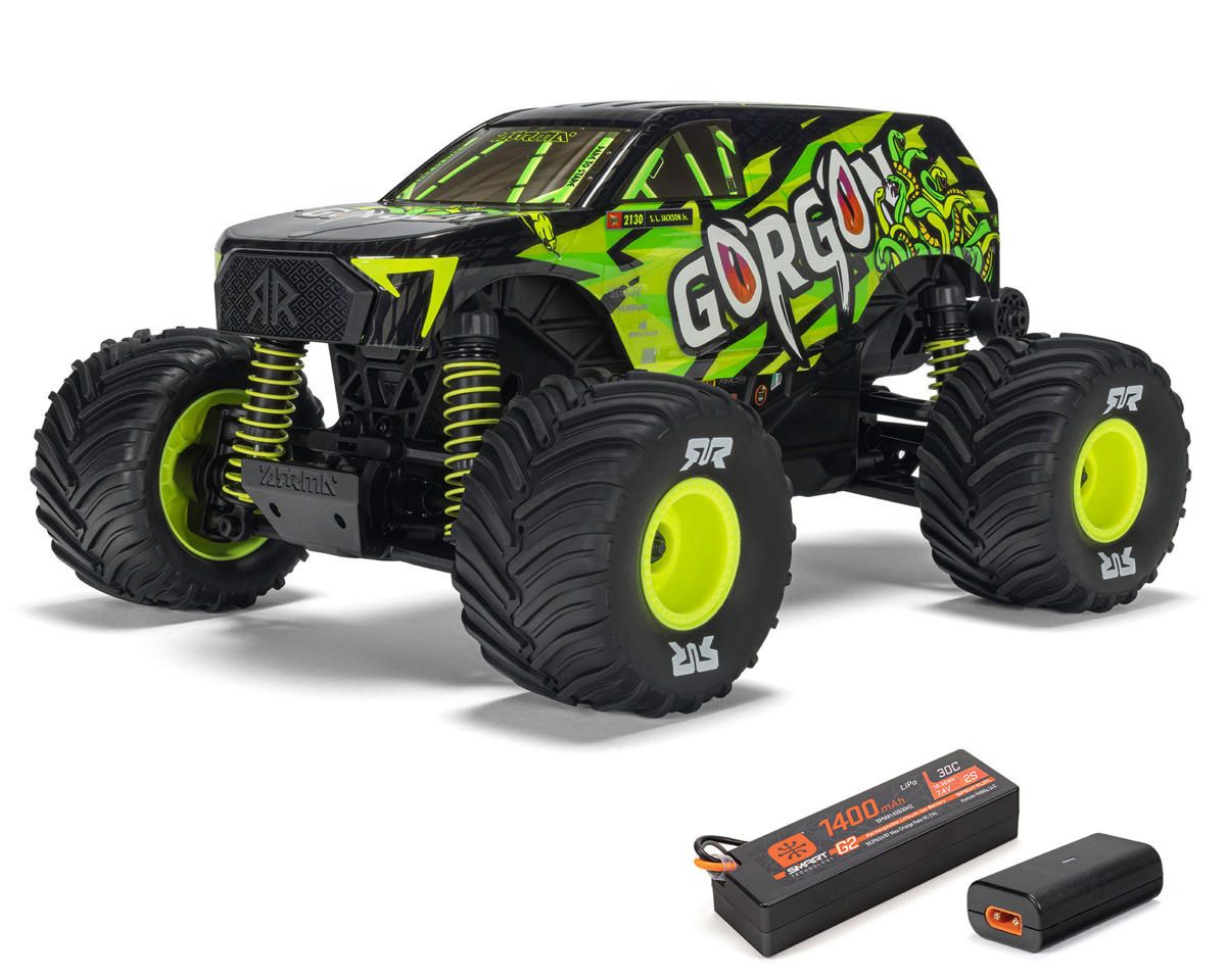ARA2130T1 1/16 GORGON GROM 4X4 RTR Brushed Monster Truck (Battery &amp; Charger Included), Yellow