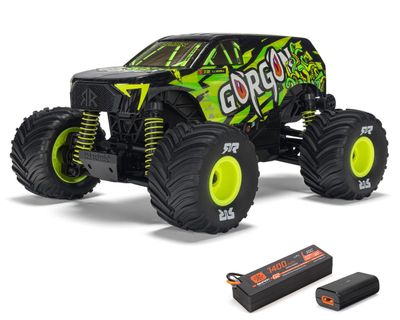 ARA2130T1 1/16 GORGON GROM 4X4 RTR Brushed Monster Truck (Battery &amp; Charger Included), Yellow