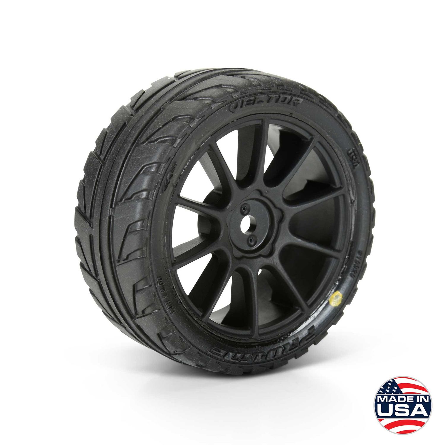 PRO1032010 	Vector Tire MTD 12mm Black Mach 10 Wheel (4) for ARRMA TYPHON GROM