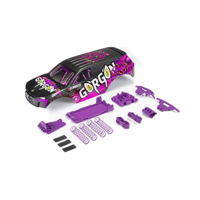 ARA402350 GORGON Painted Decaled Trimmed Body Set (Purple) ARRMA GORGON Painted Decaled Body Set, Purple